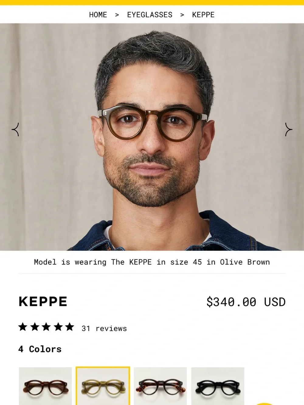 MOSCOT Unisex Keepe Olive brown Frames